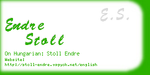 endre stoll business card